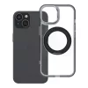 iPhone 15 tok, kerettel, kör alakú állvánnyal, MagSafe-fel kompatibilis, fekete