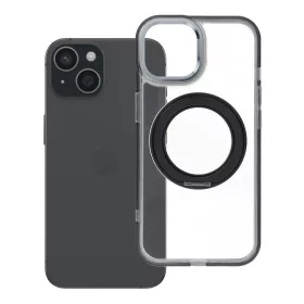   iPhone 15 tok, kerettel, kör alakú állvánnyal, MagSafe-fel kompatibilis, fekete