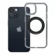 iPhone 14 tok, kerettel, kör alakú állvánnyal, MagSafe-fel kompatibilis, fekete