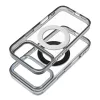 iPhone 12-höz való keretes, kör alakú állványos tok, MagSafe-fel kompatibilis, fekete