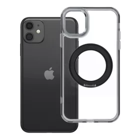   iPhone 11 tok, kerettel, kör alakú állvánnyal, MagSafe-fel kompatibilis, fekete