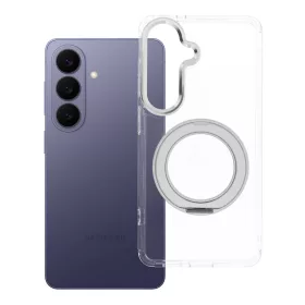   Samsung S26 Frame Circle Stand tok, MagSafe-fel kompatibilis, átlátszó