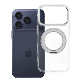   iPhone 17 Pro / 18 Pro tok, keretes, kör alakú állvánnyal, MagSafe-kompatibilis, átlátszó