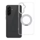 Samsung A36 Frame Circle Stand tok, MagSafe-fel kompatibilis, átlátszó
