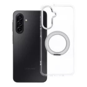   Samsung A17 / A18 tok kerettel és kör alakú állvánnyal, MagSafe-fel kompatibilis, átlátszó