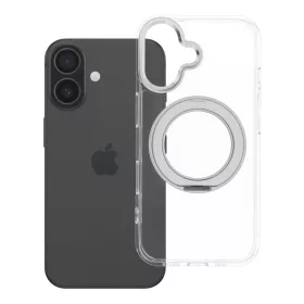   iPhone 16 tok, kerettel, kör alakú állvánnyal, MagSafe-fel kompatibilis, átlátszó