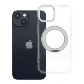   iPhone 14 tok, kerettel, kör alakú állvánnyal, MagSafe-fel kompatibilis, átlátszó