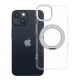 iPhone 14 tok, kerettel, kör alakú állvánnyal, MagSafe-fel kompatibilis, átlátszó