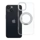 iPhone 13 tok, kerettel, kör alakú állvánnyal, MagSafe-fel kompatibilis, átlátszó