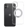 iPhone 11 tok, kerettel, kör alakú állvánnyal, MagSafe-fel kompatibilis, átlátszó