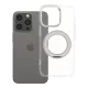 iPhone 13 PRO tok, kerettel, kör alakú állvánnyal, MagSafe-fel kompatibilis, átlátszó