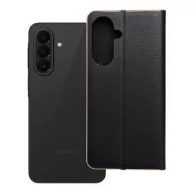 Flip tok Samsung A27 Luna Book készülékhez, arany, fekete