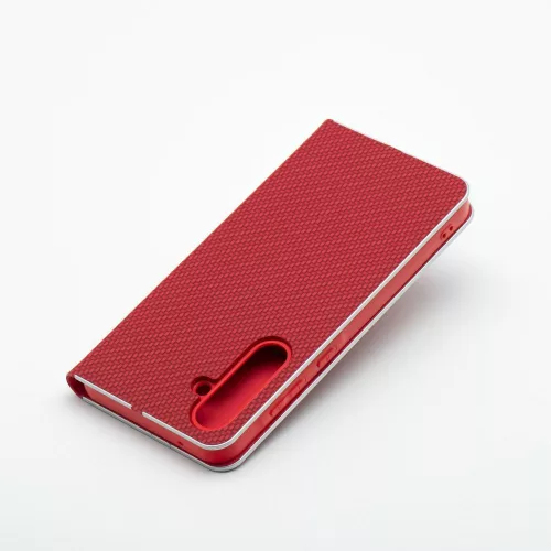 Flip tok Samsung A27 Luna Book készülékhez, karbonpiros
