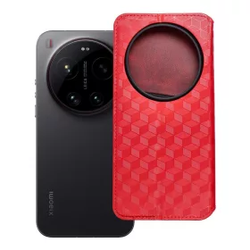 Flip tok Xiaomi 17 ULTRA Cubic Book telefonhoz, piros