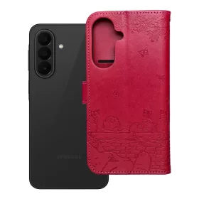 Flip tok Samsung A27 Mezzo Book macskáknak piros
