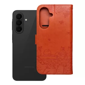 Flip tok Samsung A27 Mezzo Book macskáknak barna
