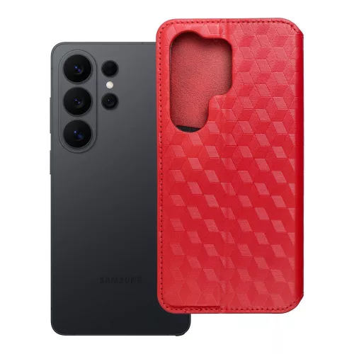 Flip tok Motorola G57 POWER Cubic Book telefonhoz, piros