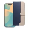 Flip tok Motorola G57 POWER Split Book készülékhez sötétkék és krémszínű