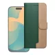 Flip tok Motorola G17 POWER Split Book készülékhez zöld és arany