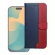 Flip tok Motorola G17 POWER Split Book készülékhez sötétkék és piros