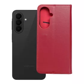 Flip tok Samsung A27 Smart Pro Book telefonhoz, bőr bordó