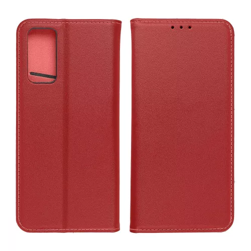Flip tok Samsung A27 Smart Pro Book telefonhoz, bőr bordó