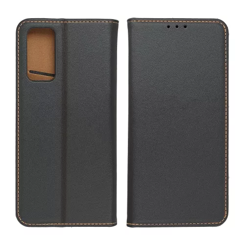 Flip tok Samsung A27 Smart Pro Book telefonhoz, fekete bőrből
