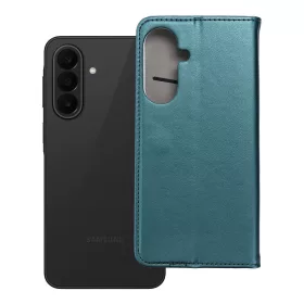Samsung A27 Smart Magneto sötétzöld flip tok