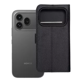   Honor 600 PRO 4Card RFID lopásgátló tech szövet tok, fekete