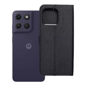   Flip tok Motorola G17 4Card RFID lopásgátló tech szövetből, fekete