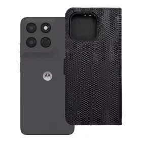   Flip tok Motorola G37 4Card RFID lopásgátló tech szövetből, fekete