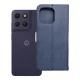 Flip tok Motorola G17 Split Book készülékhez sötétkék és krémszínű