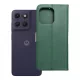 Flip tok Motorola G17 Split Book készülékhez zöld és arany