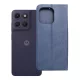 Flip tok Motorola G17 Split Book készülékhez sötétkék és piros