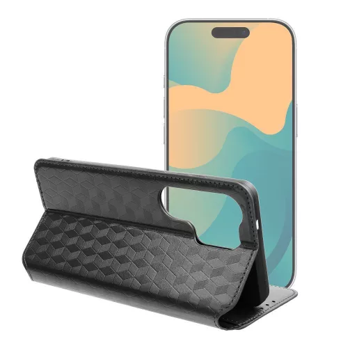 Flip tok Motorola G17 Cubic Book készülékhez, fekete