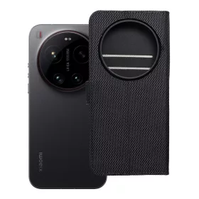   Xiaomi 17 ULTRA 4Card RFID lopásgátló tech szövet tok, fekete