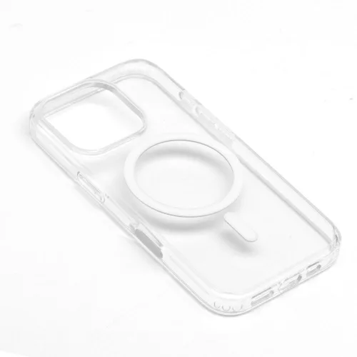 iPhone 17 Pro / 18 Pro tok, átlátszó Mag Cover Elite (STR / NEM SÁRGÁS / KAMERAVEZÉRLŐ GOMB), MagSafe kompatibilis, átlátszó