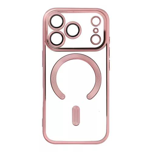 iPhone 17 Pro / 18 Pro tok, Electro Mag Cover, MagSafe-fel kompatibilis, arany-rózsaszín