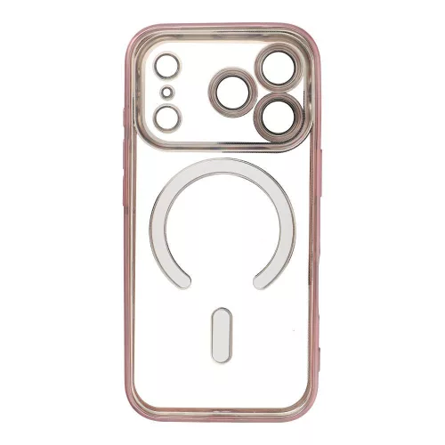 iPhone 17 Pro / 18 Pro tok, Electro Mag Cover, MagSafe-fel kompatibilis, arany-rózsaszín