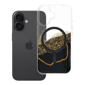   iPhone 16 tok, arany színű, MagSafe-fel kompatibilis, fekete