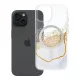 iPhone 15 tok, arany színű, MagSafe-fel kompatibilis, fehér