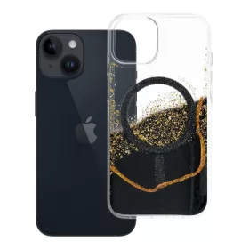   iPhone 13 / 14 tok, arany színű, MagSafe-kompatibilis, fekete