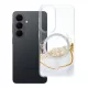 Samsung S24 / S25 tok, arany, MagSafe-kompatibilis, fehér