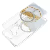 Samsung S24 / S25 tok, arany, MagSafe-kompatibilis, fehér