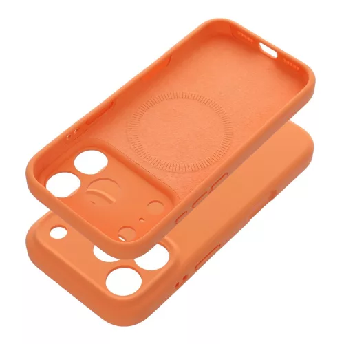 Forcell F-Protect Rubber Premium iPhone 17 Pro Max / 18 Pro Max tok (alacsony kameraszél) MagSafe-fel kompatibilis, narancssárga