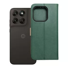   Flip tok Motorola G67 / G77 Split Book készülékhez, zöld és arany