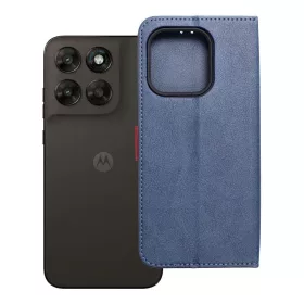   Flip tok Motorola G67 / G77 Split Book készülékhez sötétkék és piros