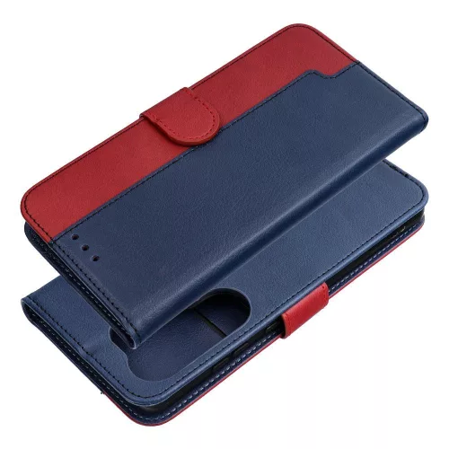 Flip tok Motorola G67 / G77 Split Book készülékhez sötétkék és piros