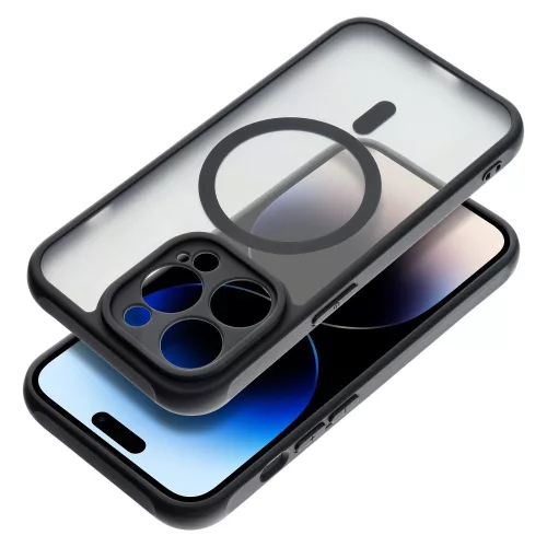 iPhone 17 Pro / 18 Pro teljes matt MagSafe-kompatibilis tok, fekete