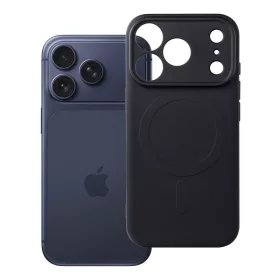   iPhone 17 Pro / 18 Pro szilikon tok, MagSafe-fel (kameravédő) kompatibilis, fekete